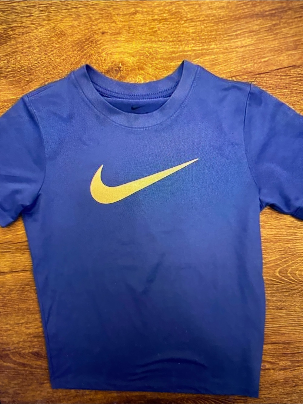 Nike Royal Blue Tee with Yellow Swoosh